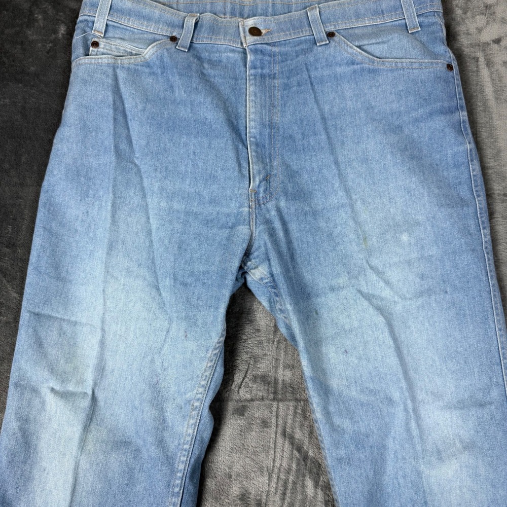 Vintage Levis 517 Orange Tab Jeans Mens 38x29 Light Wash Bootcut Made in USA - Picture 11 of 11